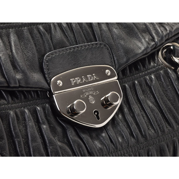 Prada Black Chain Shoulder Nappa Bag - Picture 8 of 12